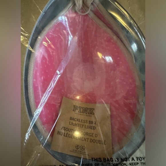 PINK Victorias Secret Backless Strapless Bra Lightly Lined Size B/C in Beige - Picture 7 of 12
